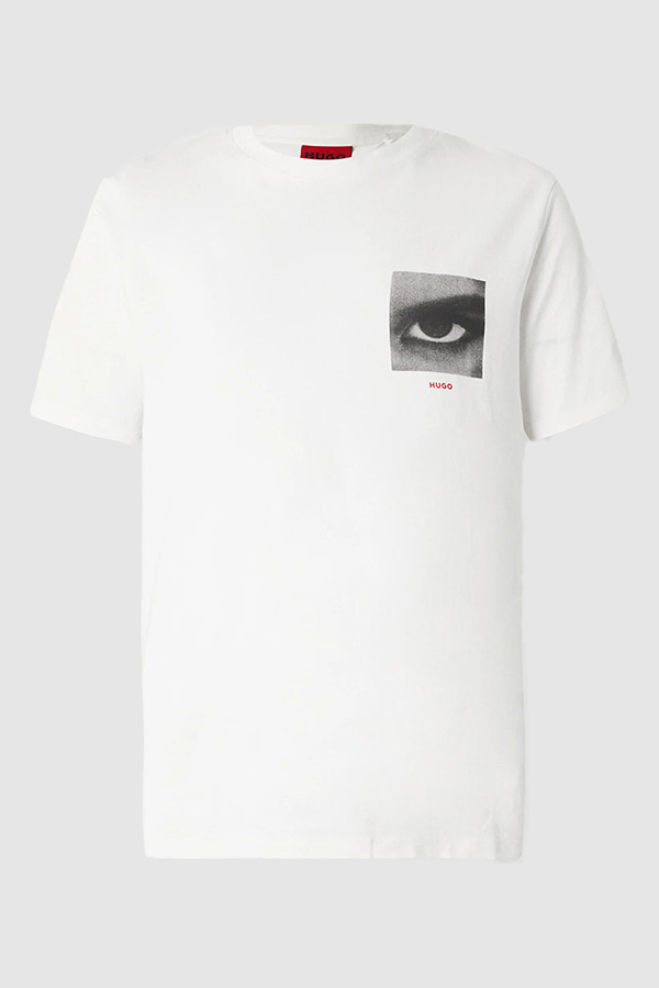 ΜΠΛΟΥΖΑ T-SHIRT HUGO - 102 ΛΕΥΚΟ